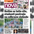„Nova“ piše: Režim se latio sile, studenti pozivaju na odbranu slobode