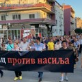 I radnici Džinsija na protestu“Leskovac protiv nasilja“