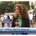 Reporterka N1: Manje ljudi na protestu (video)