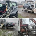 Згужван аутомобил у којем су погинули отац и ћерка (16): Комбију уништен предњи део, возач приведен (фото, видео)