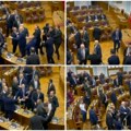 Хаос у црногорској скупштини! Посланици насртали једни на друге, кордони полиције на Цетињу (видео)