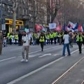 Počela protestna šetnja „krugom dvojke“, Slavija je zatvorena za saobraćaj