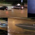 VIDEO Jako nevreme se srušilo na Beograd: Na Banovom brdu potop, Požeška ulica kao reka, nestvarni snimci munja i gromova iz…