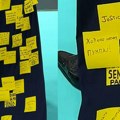 "Hoćemo istinu! Pumpaj" na odelu predstavnika Estonije na Evroviziji
