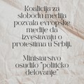 Koalicija za slobodu medija pozvala evropske medije da izveštavaju o protestima u Srbiji, Ministarstvo osudilo „političko…