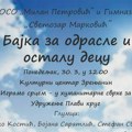 NAJAVA: Humanitarna predstava “Bajka za odrasle i ostalu decu”, prihod namenjen udruženju „Plavi krug“ Humanitarna predstava…