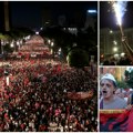 Stotine hiljada ljudi na protestu u Tirani Demonstranti doneli Rami betonsku tortu, gađali policijsku stanicu Albanci stigli…