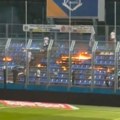 (Video) Nije bilo bojkota, ali Torcida zapalila tribinu: Navijači Hajduka napravili haos posle duela u Varaždinu