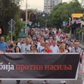 Blokada i performans kod Amidžinog konaka na devetom protestu Srbija protiv nasilja u petak u Kragujevcu