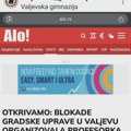 UČENICI VALJEVSKE GIMNAZIJE: “OSUĐUJEMO NEISTINITE I ZLONAMERNE NAVODE OBJAVLJENE NA PORTALU ALO!”