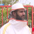 (Video) Roj pčela pored škole na Novom Beogradu! Pčelar otkriva šta nikako ne smete da radite ako ih vidite u gradu i koga…