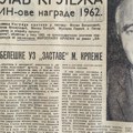 NIN-ova nagrada u najboljim godinama: Miroslav Krleža dobitnik NIN-ove nagrade 1962.