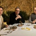 (Foto) „Kao što vidite, jeo sam samo ja" Vučić objavio fotografiju sa Malim i Vučevićem: Siniša rešio da nas obraduje giricama…