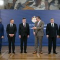 Počeo razgovor u Predsedništvu: Vučić se sastao sa velikom petorkom (foto)