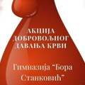Crveni krst Vranje: Akcija davanja krvi u Gimnaziji „Bora Stanković“