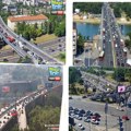 Plavi most i Autokomanda krcati, duge kolone na Brankovom: Gužva u smeru za Novi Beograd, Gazela prohodna (foto)