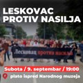 U subotu novi protest Leskovac protiv nasilja