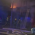 Požar u restoranu kod pijace na Banovom Brdu
