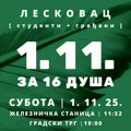 Prvom novembra komemorativni skup i u Leskovcu – ZA 16 DUŠA / ZADUŠNICA