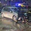Zapalio se auto u jugovićevu Vatrogasci brzom intervencijom sprečili veću štetu (video)