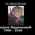 Tatjana Marinković ostaće upamćena kao plemenita i posvećena žena