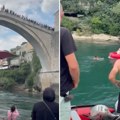 Drama u Mostaru: Stranac skočio u ledenu Neretvu pa nestao pod vodom, momci sa obale izveli nemoguće