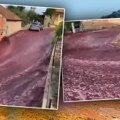 Ulicama Portugala teče vino: Neverovatan snimak crvene reke: 2,2 miliona litara alkohola preplavilo grad nakon prosipanja…