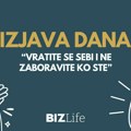 Izjava dana: „Vratite se sebi i ne zaboravite ko ste“