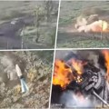 Ruski tenk izbegao napad dronova na kolonu, pa upao u krater: Vojnik očajnički traži spas, ali je već kasno - uznemirujuće…
