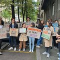Grupa „Studenti protiv nasilja“ protestovala ispred Ministarstva u kome radi Đorđe Dabić (FOTO)