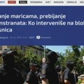 Beograd: Zaletanje maricama, prebijanje demonstranata, maskirana lica u uniformama na blokadama
