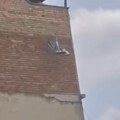 Novosađani u čudu: Šut sa vrha zgrade pada direkt na ulicu, a na samo 50 metara odatle je i dečje igralište?! (video)