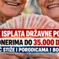 Počinje isplata državne pomoći: Penzionerima danas stiže od 20.000 do 35.000 dinara