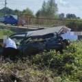Nesreća na putu između Paraćina i Ćuprije: Vozilo potpuno smrskano