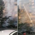 Bukti požar na Novom Beogradu, gori i stan: Vatra se proširila, veliki broj vatrogasaca na terenu