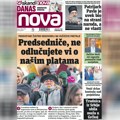 „Nova“ piše: Prosvetari odbrusili Vučiću: „O našim platama ne odlučujete Vi!“