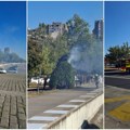 (Foto, video) vije se sivi dim na novosadsko keju Gori pergola, vatrogasci na terenu