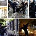 (Фото, видео) Напад на полицију у Тирани! Жестоко насиље на улицама, објекти горе, носе намештај, има повређених демонстраната…