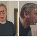 Vučić pokazao naciji kako se brije, pa poručio: "Primoran sam da gledam RTS, ovde nema kabla"