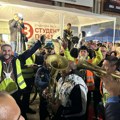 Vatromet i trube u Jagodini na dočeku studenata biciklista (VIDEO)