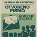 Zbor MZ Radnički, Eparhiji bačkoj: Zbog čega ste podržali gradnju novog kompleksa na mestu predviđenom za park?