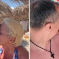 Maja Nikolić uslikana sa dečkom na plaži, ne mogu da se obuzdaju: Pali vreli poljupci, a njen dekolte puca