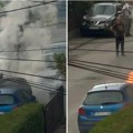 (Video) Odjednom je planuo, a zatim se čulo pucketanje! Drama u Čačku: Zapalio se putnički automobil, eksplozija odjeknula u…