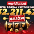 NAJVEĆI dobitak u istoriji Srbije – Meridianbet isplatio 132.211.421 RSD!