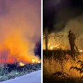 (Video) Veliki požar u Petrovaradinu vatrogaci intervenisali, izgorelo 2.000 kvadrata