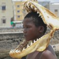 (FOTO) Usoljeno meso ajkula suši se duž plaže u Mogadišu