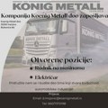 Kompaniji Koenig Metall d.o.o. u Ivanjici potrebni radnici