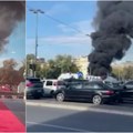 (Video) Požar kod Narodne skupštine Izgoreo šator, sumnja se da je uzrok plinska boca