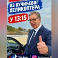 "Uživo iz helikoptera": Vučić najavio uključenje i napravio šalu, pa pokazao čime zaista obilazi Srbiju