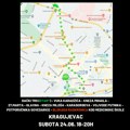 Mapa protestne šetnje u subotu u Kragujevcu
